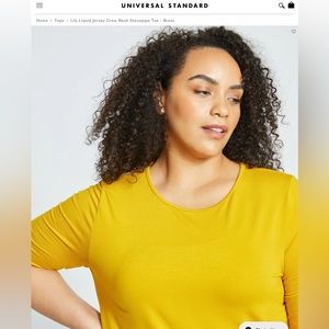 NWT Lily Liquid Jersey Crew Neck Stovepipe Tee